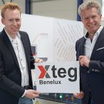 Rogier Verdegem van Xteg Benelux (l) en Harald Kunz van Xteg GmbH brengen met de nieuwe vestiging in Enschede de fiberlasersnijmachines van HGTECH naar de Benelux.