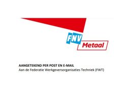 FNV Wil Per 1 April 10% Meer Loon In Nieuwe Cao Metaal & Techniek ...