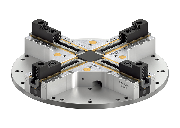 De 4-klauw compensatie klauwplaat ROTA-ML flex 2+2 is tot 40 procent lichter dan de vorige versie, maar des te sterker.