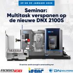 Deelnemers aan het seminar kunnen ontdekken hoe ze met de DNX 2100S, Robojob en Iscar hun productieprocessen efficiënter kunnen maken.